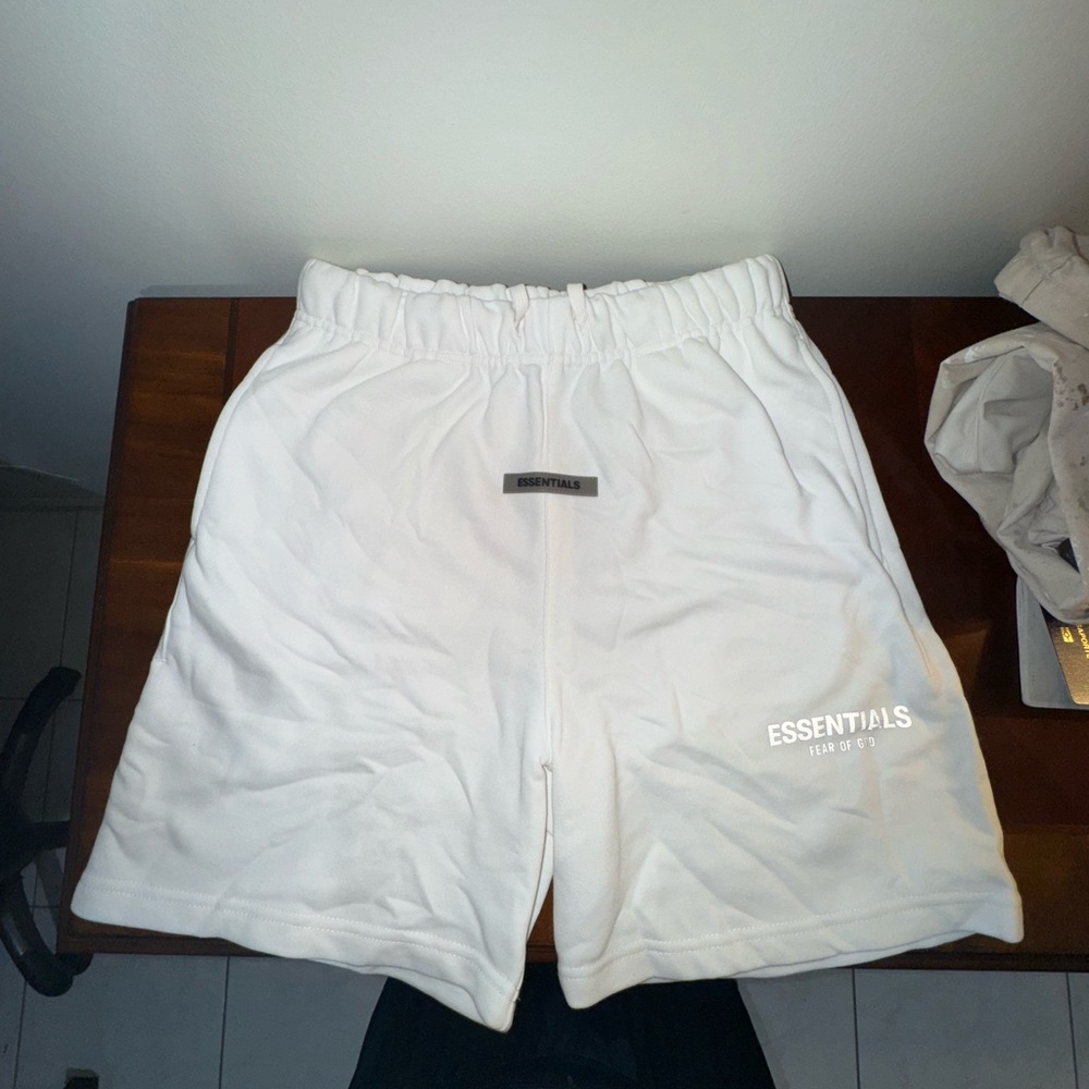 Essentials Bright White Men's Athletic Shorts